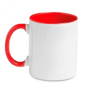Taza con Interior Rojo 11 oz